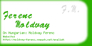 ferenc moldvay business card